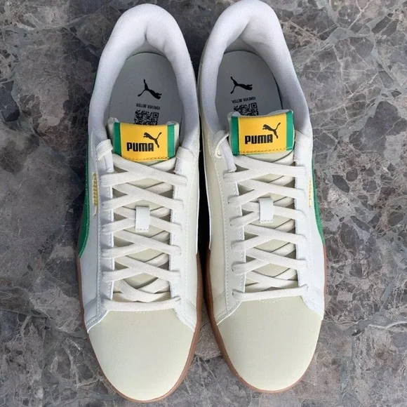 NWOB Puma Smash 3.0 Football24 Mens Trainers Alpine White Green Shoes 39614701 - Picture 6 of 12